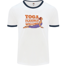 Funny Inspirational Yoga Mens Ringer T-Shirt White/Navy Blue