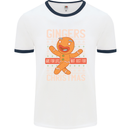 Gingers Are for Life Not Just for Christmas Mens White Ringer T-Shirt White/Navy Blue