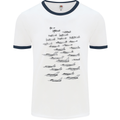 British RAF Fighters Royal Air Force Planes Mens White Ringer T-Shirt White/Navy Blue