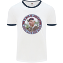 King Airborne Mens Ringer T-Shirt White/Navy Blue