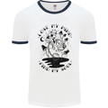 Lose My Mind Funny Magic Mushrooms Drugs Mens White Ringer T-Shirt White/Navy Blue