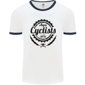 Angry Cyclist Cyclist Funny Bicycle Bike Mens White Ringer T-Shirt White/Navy Blue