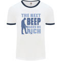 The Next Beep Funny Metal Detecting Mens Ringer T-Shirt White/Navy Blue