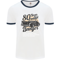 80 Year Old Banger Birthday 80th Year Old Mens Ringer T-Shirt White/Navy Blue