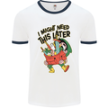 RPG Might Need this Later Role Playing Game Mens White Ringer T-Shirt White/Navy Blue