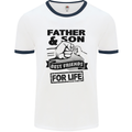 Father & Son Best Friends for Life Mens White Ringer T-Shirt White/Navy Blue