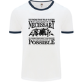 Rugby No Explanation Is Necessary Mens White Ringer T-Shirt White/Navy Blue