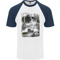 Kiss of Death Pirates Sailing Sailor Mens S/S Baseball T-Shirt White/Navy Blue