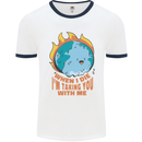 When I Die Funny Climate Change Mens Ringer T-Shirt White/Navy Blue
