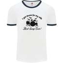 Drums for My Wife Drumming Drummer Mens White Ringer T-Shirt White/Navy Blue