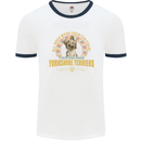 A Yorkshire Terrier Dog Mens Ringer T-Shirt White/Navy Blue