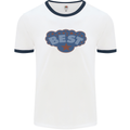 Best as Worn by Roger Daltrey Mens White Ringer T-Shirt White/Navy Blue