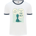 Chess Moves Funny Mens White Ringer T-Shirt White/Navy Blue