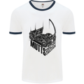 MUTTS Military Utility Tactical Trucks 4x4 Mens White Ringer T-Shirt White/Navy Blue