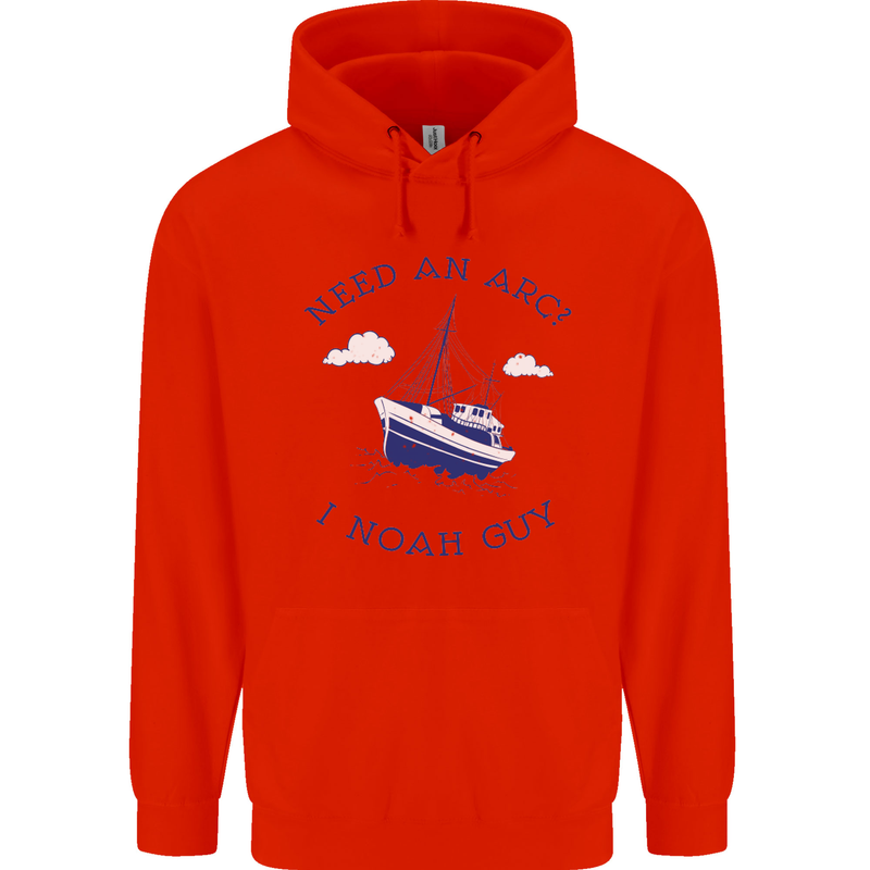 Need an Arc? I Noah Guy Funny Atheist Childrens Kids Hoodie Bright Red