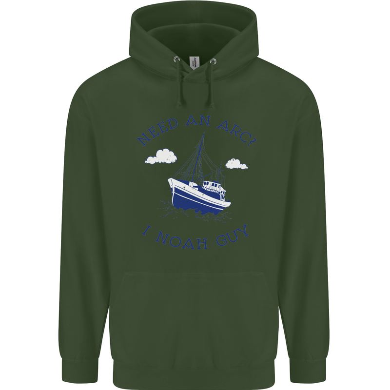 Need an Arc? I Noah Guy Funny Atheist Childrens Kids Hoodie Forest Green