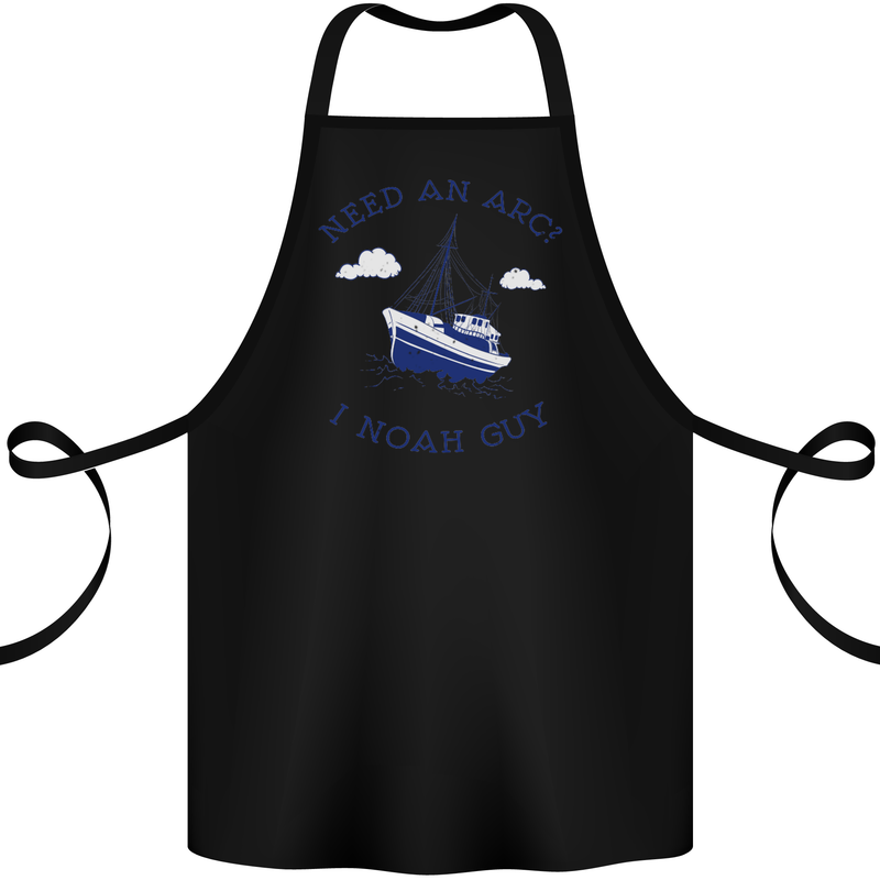 Need an Arc? I Noah Guy Funny Atheist Cotton Apron 100% Organic Black