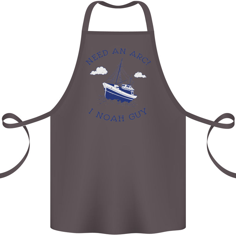 Need an Arc? I Noah Guy Funny Atheist Cotton Apron 100% Organic Dark Grey