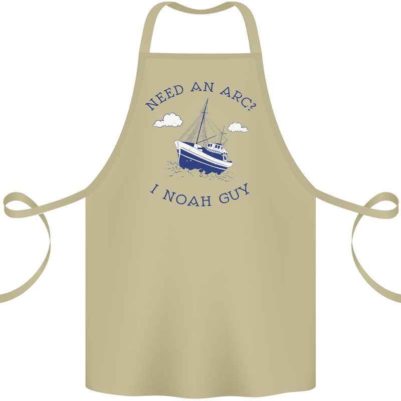 Need an Arc? I Noah Guy Funny Atheist Cotton Apron 100% Organic Khaki