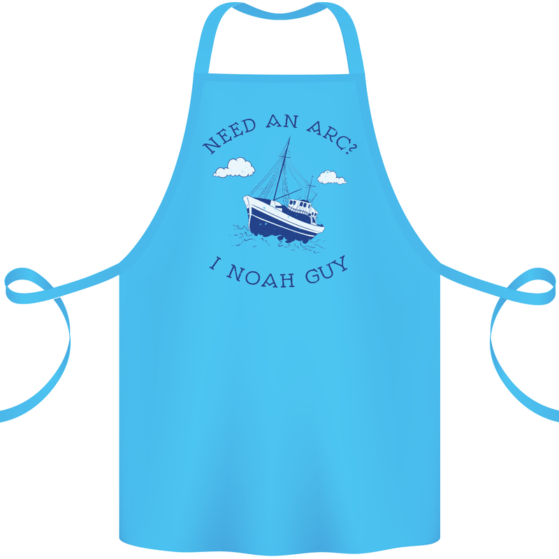 Need an Arc? I Noah Guy Funny Atheist Cotton Apron 100% Organic Turquoise