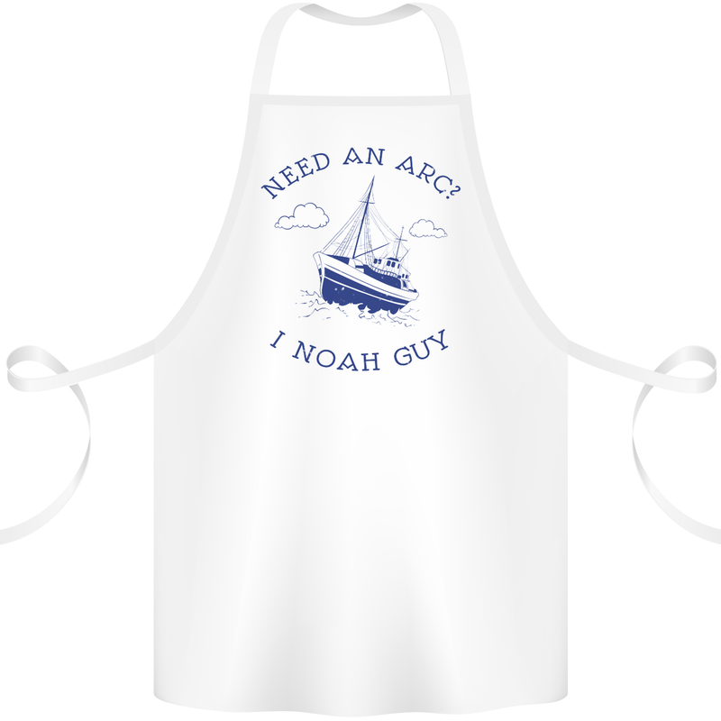 Need an Arc? I Noah Guy Funny Atheist Cotton Apron 100% Organic White