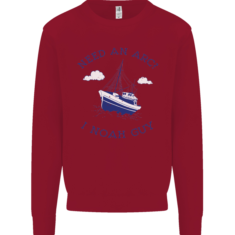 Need an Arc? I Noah Guy Funny Atheist Kids Sweatshirt Jumper Red