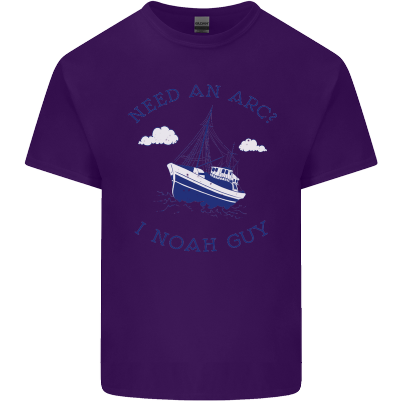 Need an Arc? I Noah Guy Funny Atheist Mens Cotton T-Shirt Tee Top Purple