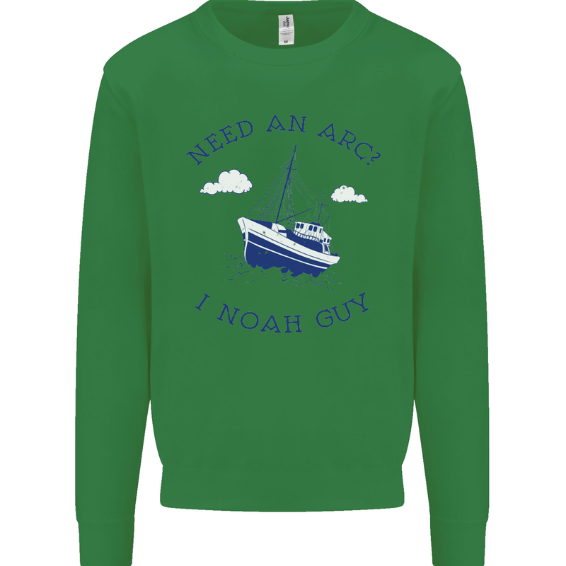 Need an Arc? I Noah Guy Funny Atheist Mens Sweatshirt Jumper Irish Green