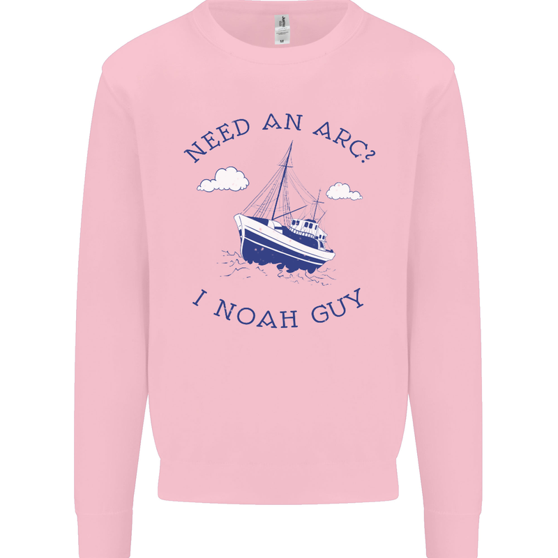 Need an Arc? I Noah Guy Funny Atheist Mens Sweatshirt Jumper Light Pink