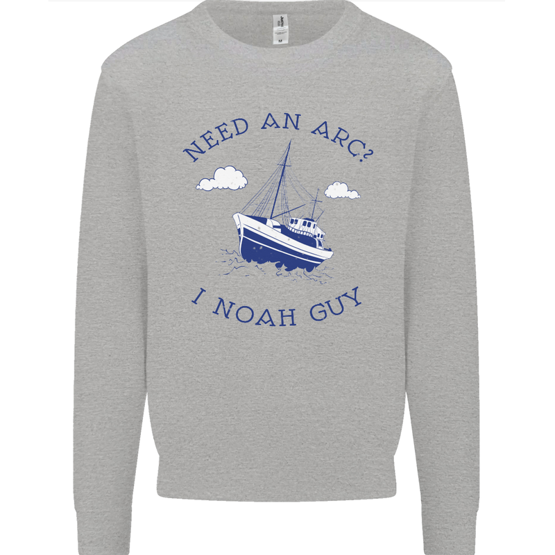 Need an Arc? I Noah Guy Funny Atheist Mens Sweatshirt Jumper Sports Grey