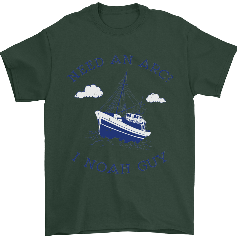 Need an Arc? I Noah Guy Funny Atheist Mens T-Shirt Cotton Gildan Forest Green