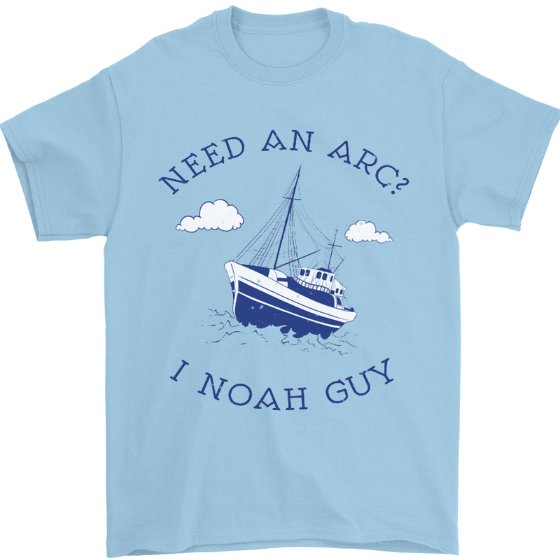 Need an Arc? I Noah Guy Funny Atheist Mens T-Shirt Cotton Gildan Light Blue