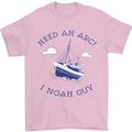 Need an Arc? I Noah Guy Funny Atheist Mens T-Shirt Cotton Gildan Light Pink