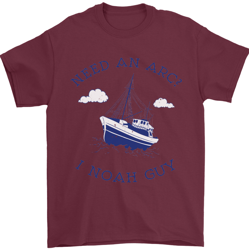 Need an Arc? I Noah Guy Funny Atheist Mens T-Shirt Cotton Gildan Maroon
