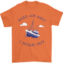 Need an Arc? I Noah Guy Funny Atheist Mens T-Shirt Cotton Gildan Orange