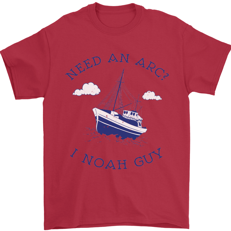 Need an Arc? I Noah Guy Funny Atheist Mens T-Shirt Cotton Gildan Red