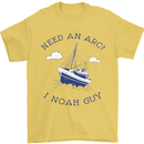 Need an Arc? I Noah Guy Funny Atheist Mens T-Shirt Cotton Gildan Yellow