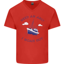 Need an Arc? I Noah Guy Funny Atheist Mens V-Neck Cotton T-Shirt Red