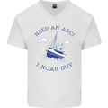 Need an Arc? I Noah Guy Funny Atheist Mens V-Neck Cotton T-Shirt White