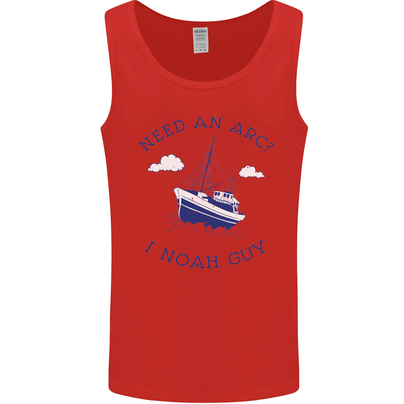 Need an Arc? I Noah Guy Funny Atheist Mens Vest Tank Top Red