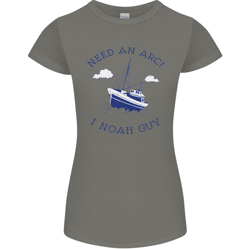 Need an Arc? I Noah Guy Funny Atheist Womens Petite Cut T-Shirt Charcoal