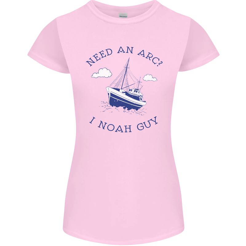 Need an Arc? I Noah Guy Funny Atheist Womens Petite Cut T-Shirt Light Pink
