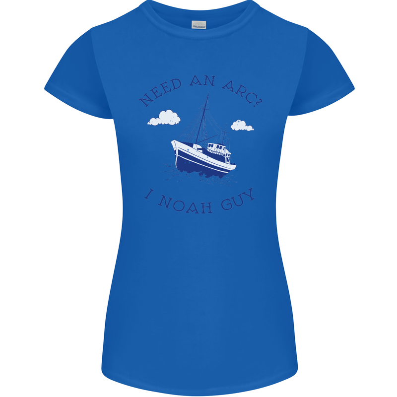 Need an Arc? I Noah Guy Funny Atheist Womens Petite Cut T-Shirt Royal Blue