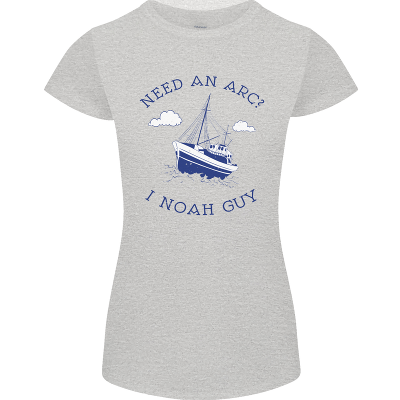 Need an Arc? I Noah Guy Funny Atheist Womens Petite Cut T-Shirt Sports Grey