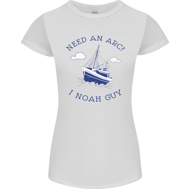 Need an Arc? I Noah Guy Funny Atheist Womens Petite Cut T-Shirt White