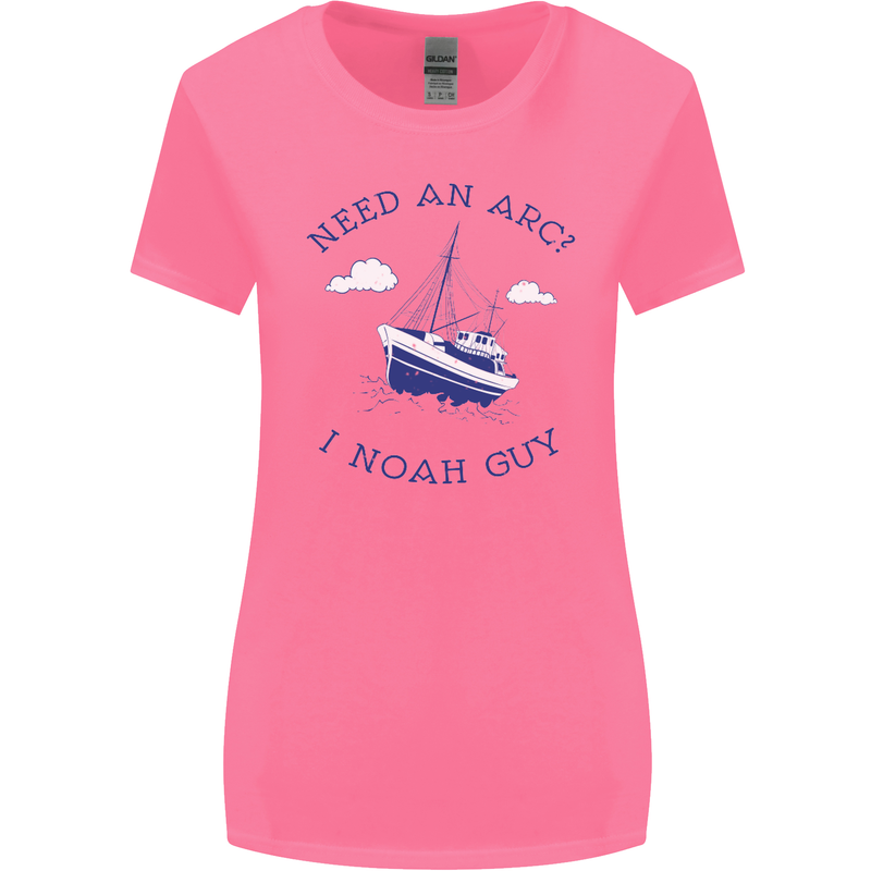 Need an Arc? I Noah Guy Funny Atheist Womens Wider Cut T-Shirt Azalea