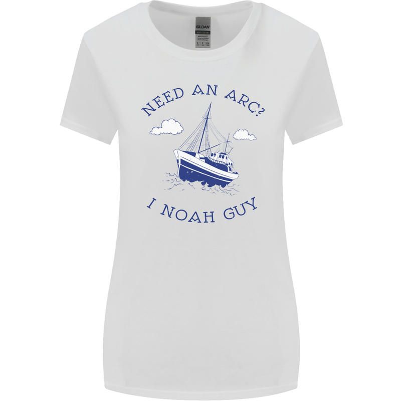 Need an Arc? I Noah Guy Funny Atheist Womens Wider Cut T-Shirt White