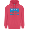 Nerd More Like Badass Teck Funny IT Tecky Childrens Kids Hoodie Heliconia