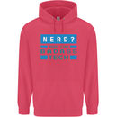 Nerd More Like Badass Teck Funny IT Tecky Childrens Kids Hoodie Heliconia