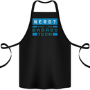 Nerd More Like Badass Teck Funny IT Tecky Cotton Apron 100% Organic Black